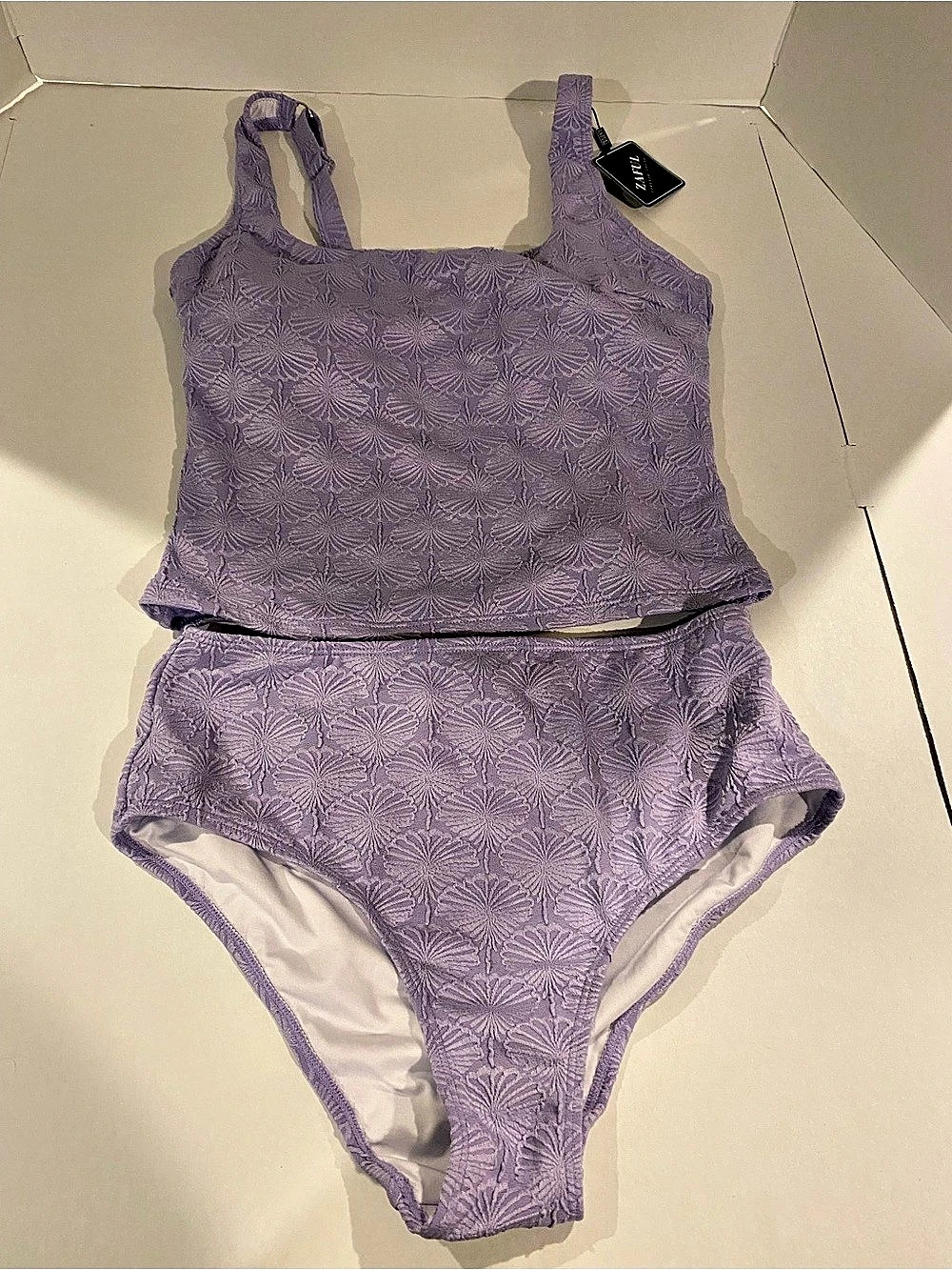 ZAFUL Womens Tankini Swimsuits Textured Tummy Control Bathing Suits Textured